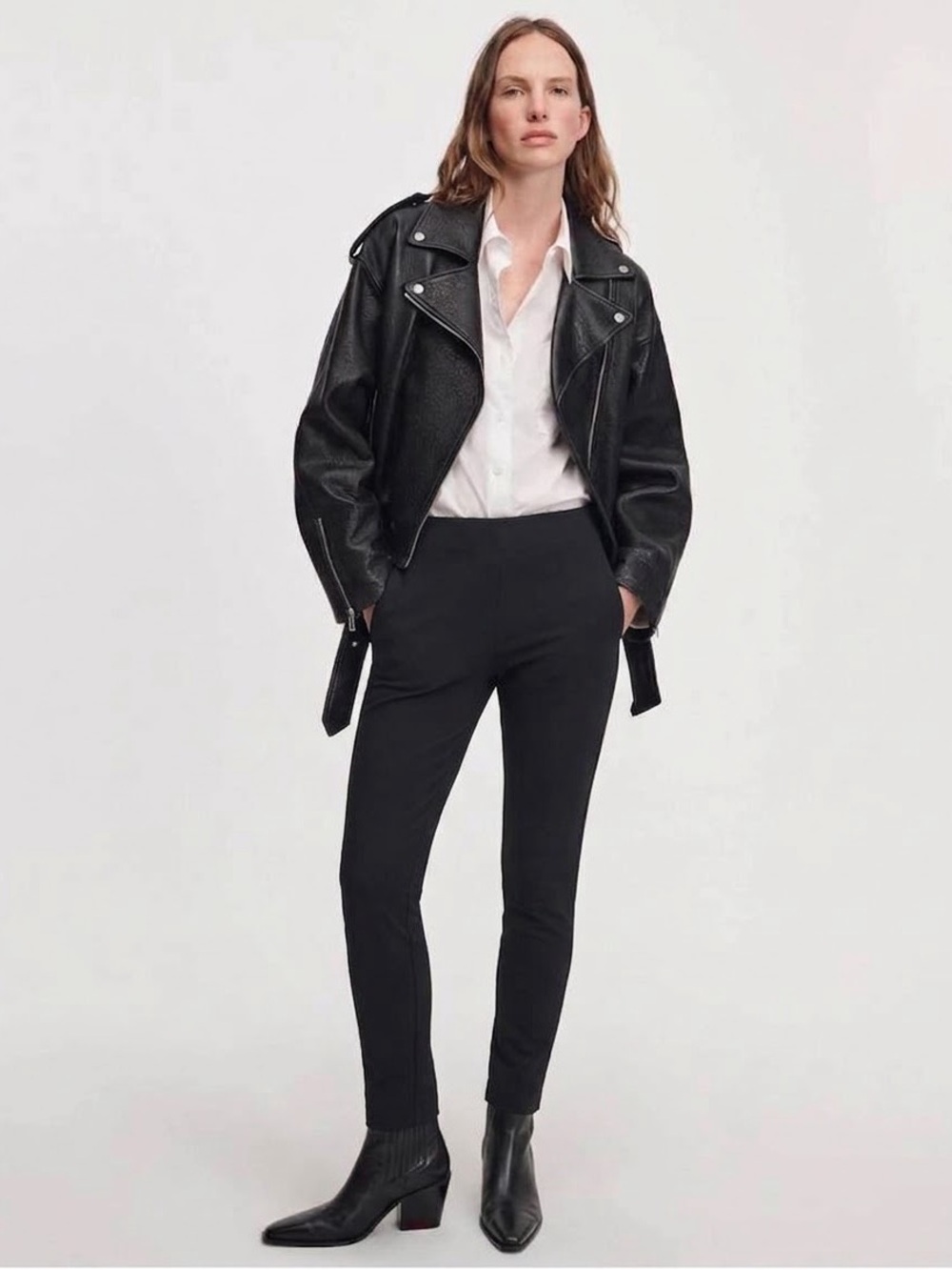 RAG & BONE Women's Simone Slim Fit High Rise Ankle Pant - Black, Sz 8